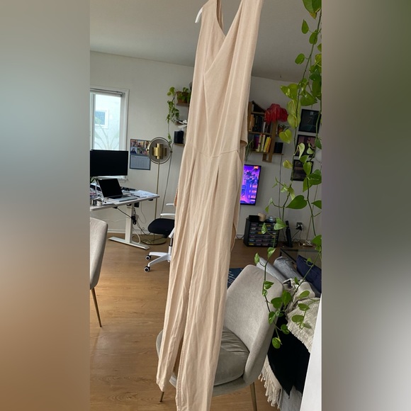 Ozma of California matador silk romper in conch beige size small. - Picture 10 of 10